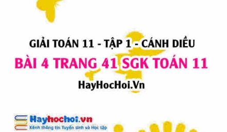 Giải bài 4 trang 41 Toán 11 tập 1 SGK Cánh Diều